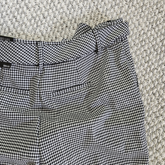 I-N-C International Concepts Glitz Runway Mid Rise Tapered Leg Reg Houndstooth - Picture 11 of 12